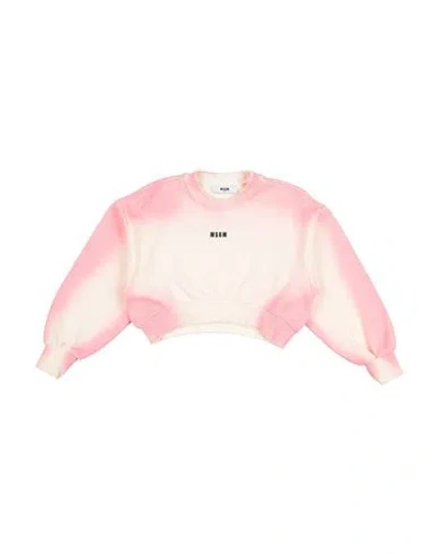 Msgm Babies'  Toddler Girl Sweatshirt Pink Size 6 Cotton In Multi