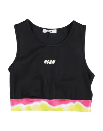 Msgm Babies'  T-shirts In Black