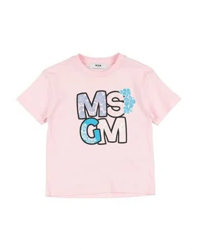 Msgm Babies'  Toddler Girl T-shirt Pink Size 6 Cotton