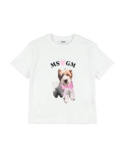 Msgm Babies'  Toddler Girl T-shirt White Size 6 Cotton