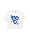 Msgm Toddler Girl T-shirt White Size 6 Cotton In Blue