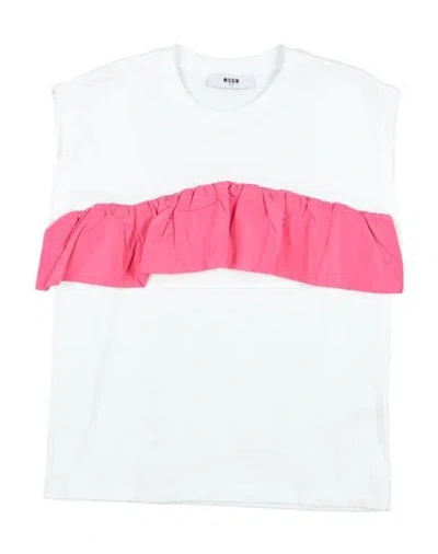 Msgm Babies'  Toddler Girl T-shirt White Size 6 Cotton, Polyester
