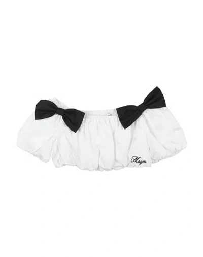 Msgm Babies'  Toddler Girl Top White Size 6 Cotton