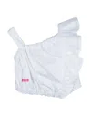 Msgm Babies'  Toddler Girl Top White Size 6 Cotton, Nylon, Elastane