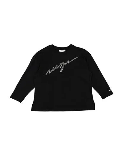 Msgm Babies'  Toddler Girl T-shirt Black Size 4 Cotton