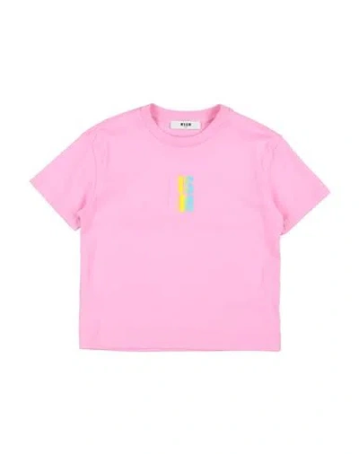 Msgm Babies'  Toddler Girl T-shirt Pink Size 6 Cotton