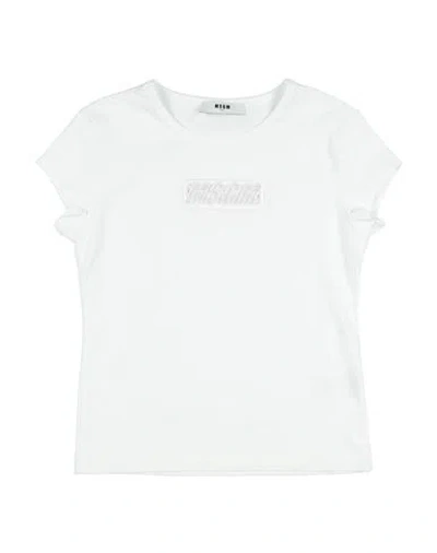 Msgm Babies'  Toddler Girl T-shirt White Size 6 Cotton, Elastane