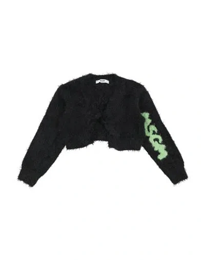 Msgm Babies'  Toddler Girl Wrap Cardigans Black Size 6 Polyamide