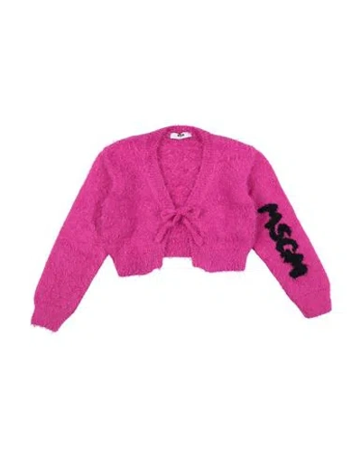 Msgm Babies'  Toddler Girl Wrap Cardigans Fuchsia Size 6 Polyamide In Pink