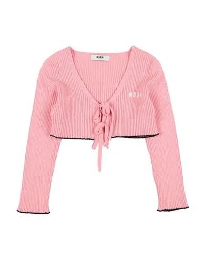 Msgm Babies'  Toddler Girl Wrap Cardigans Pink Size 4 Viscose, Elastane
