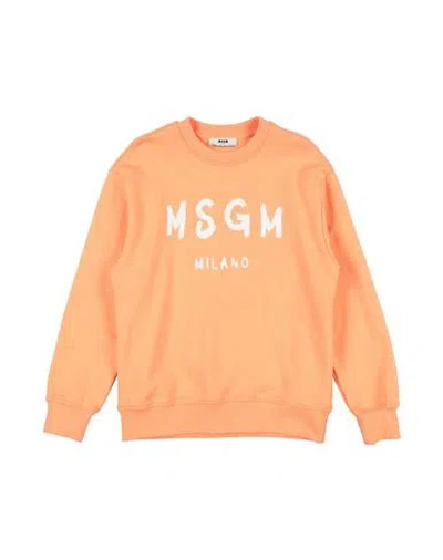 Msgm Babies'  Toddler Sweatshirt Apricot Size 6 Cotton In Orange