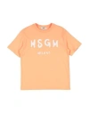 Msgm Babies'  Toddler T-shirt Apricot Size 6 Cotton In Orange