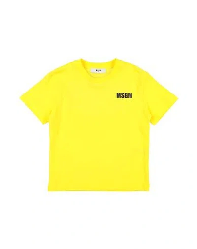 Msgm Babies'  Toddler T-shirt Yellow Size 6 Cotton