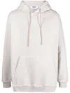 Msgm Hooded Sweater Front Pocket In Grey