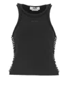 Msgm Black Cotton Top