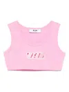 Msgm Crop Top In Pink
