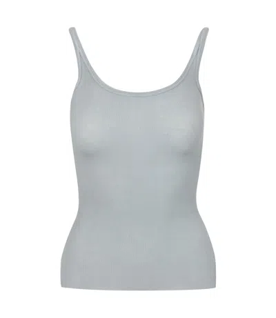 Msgm Top Grey In Blue