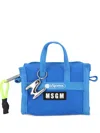 Msgm Top Handle Tote Bag In Blue
