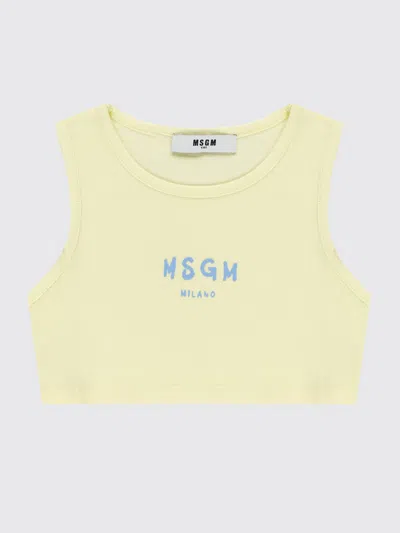 Msgm Top Kids In Yellow