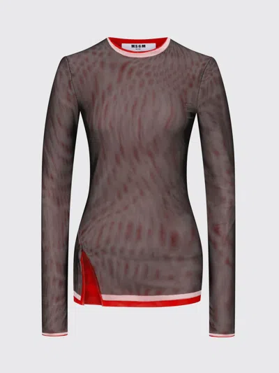 MSGM TOP MSGM WOMAN COLOR BLACK,H80697002