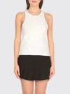Msgm White Top With Maxi Paillettes