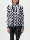 Msgm Logo-print High-neck T-shirt In Weiss
