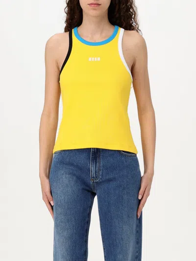 MSGM TOP MSGM WOMAN COLOR YELLOW,G71923003