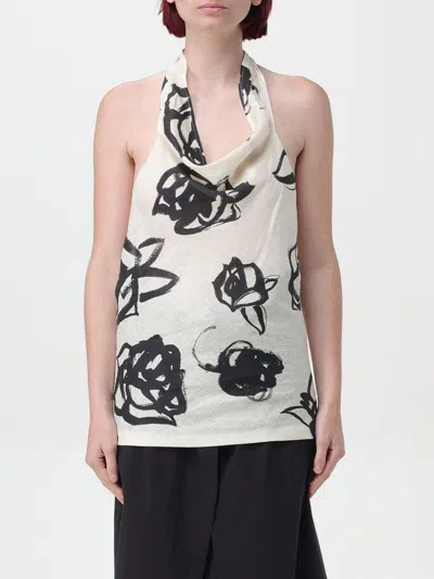 Msgm Top  Woman Color Yellow Cream
