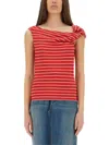 Msgm Top With Unique Knotted Shoulder Strap