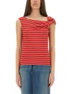 Msgm Top With Unique Knotted Shoulder Strap