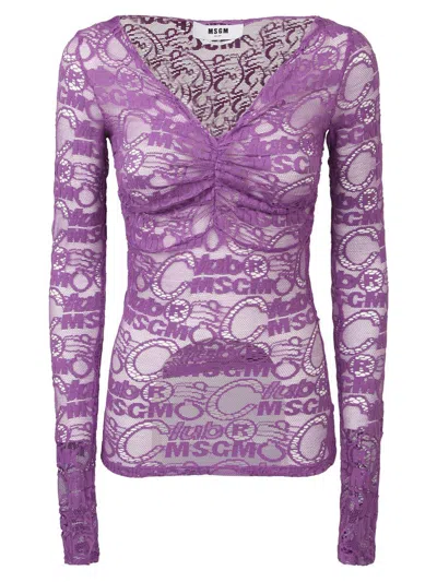 Msgm Tops In Purple
