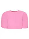 Msgm Pink Cropped Blouse