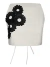Msgm Black And White Floral Top In White