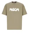 Msgm T-shirt With Logo In Green