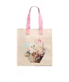 Msgm Tote Vertical Bag In Nude