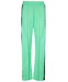 Msgm Elasticated-waistband Striped Track Pants In Green