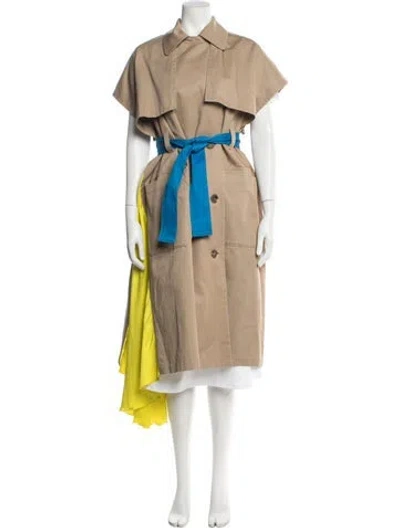 Pre-owned Msgm Trench Coat In Brown