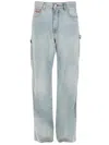 Msgm Light Blue Straight Jeans In Blue