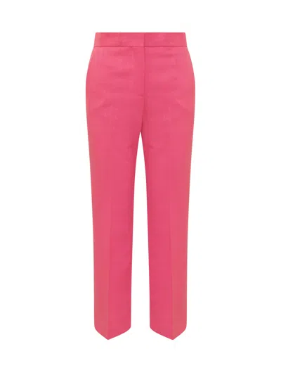 Msgm Trendy Tailored Trousers In Hot Pink