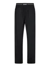 Msgm Tailored Black Trousers With Elastic Waistband
