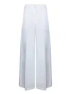 Msgm White Cotton Wide-leg Pants