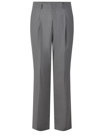 Msgm Wool Trousers In Grey