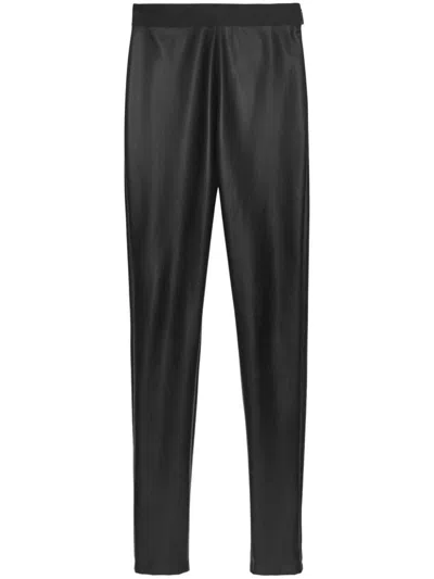 Msgm Skinny Leather Leggings In Black