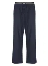 Msgm Wool Pants In Blue
