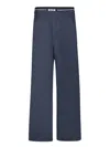 Msgm Blue Straight-leg In Blue