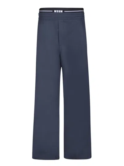 Msgm Trousers In Blue