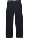 Msgm Stud-embellished Cotton Jeans In Blue