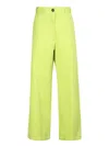 Msgm Eco-friendly Fabric Trousers In Green