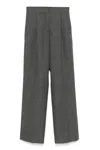 Msgm Palazzo Trousers In Grigio