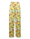 Msgm Floral Pattern Palazzo Trousers In Multicolor